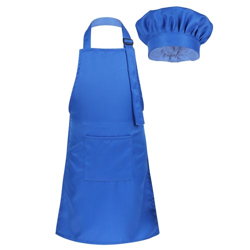 Kids Apron Chef Hat Set Boys Girls Kitchen Fancy Dress Cooking Baking AU - Picture 34 of 100
