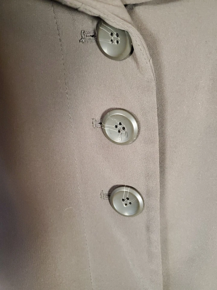 Fleet Street Womens Lined Trench Coat Size 10P Green - Image 3 of 4