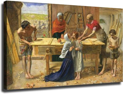 John Everett Millais Print - Christ in The House of His Parents Poster Painting
