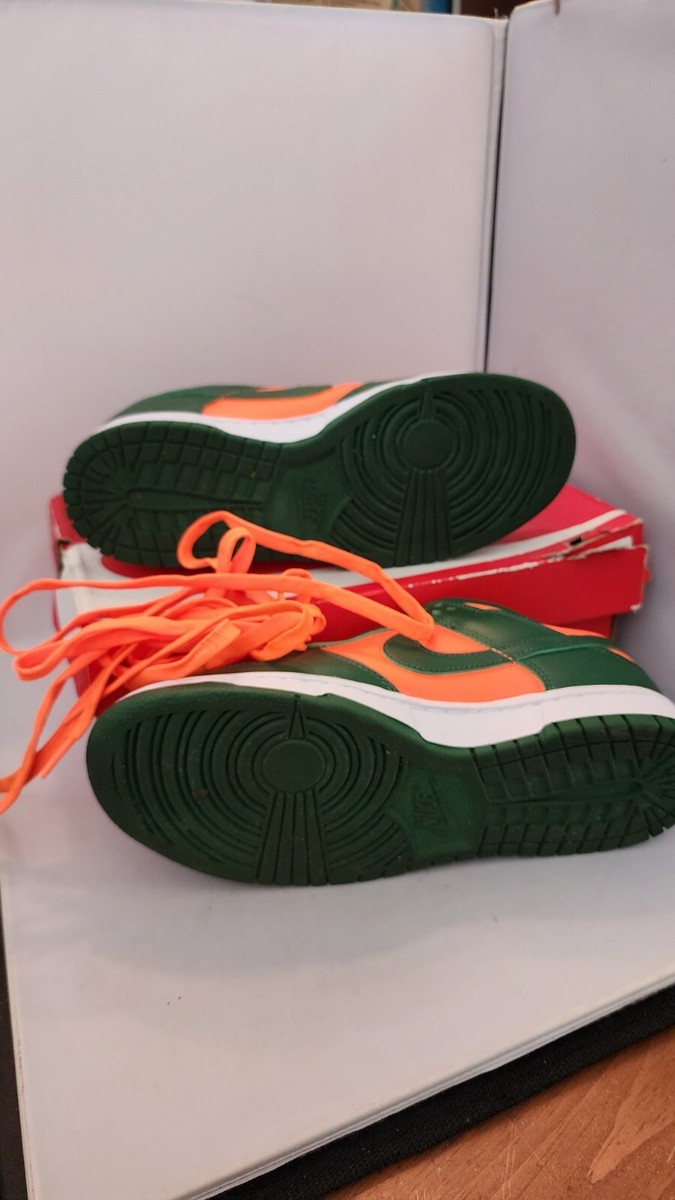 Nike Dunk Low Retro Gorge Green and Total Orange Cut Sneaker Shoe