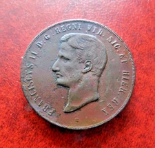 10 Tornesi 1859 Francis II of Bourbon Kingdom of the Two Sicilies (T