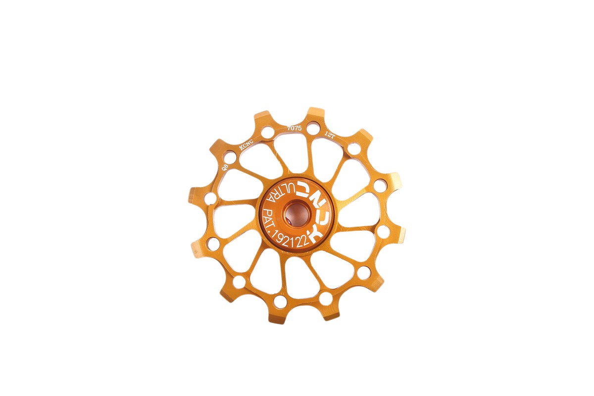 Poleas Desviador Para Bicicleta De Carretera KCNC - 12 Dientes, Color Oro, Compatible Con Shimano/SRAM/Campy