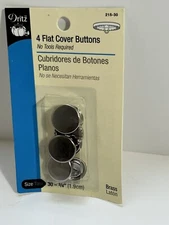 Dritz, 4 flat Cover Buttons. No Tool Required. 