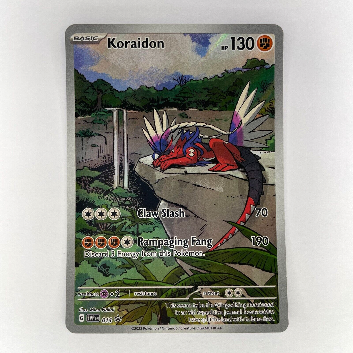 MISPRINT CRIMPED KORAIDON 14 SCARLET AND VIOLET BLACK STAR PROMO