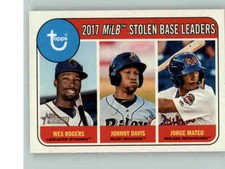 2018 Topps Heritage Minor League 192 Jorge Mateo Wes Rogers Johnny Davis