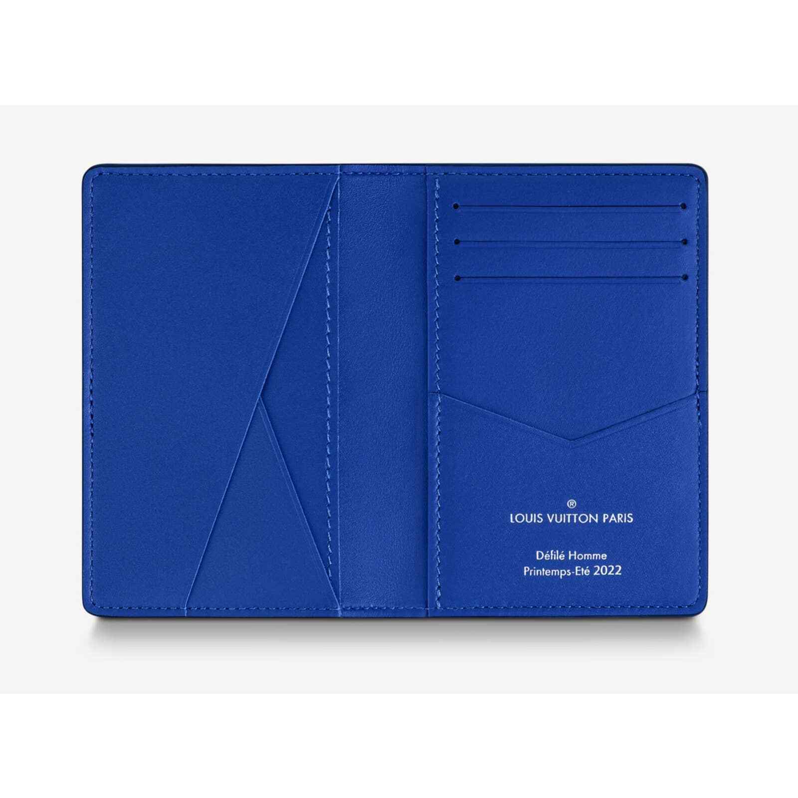 Louis Vuitton Taurillon Monogram Logo Pink Blue Ombre Pocket Organizer Wallet image 9
