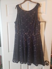 Acclaim Navy Lace Overlay Dress 18