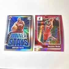 Dwayne Wayne Pink Hyper Prizm  Winner Stays Legend Miami Heat 2 Card Lot