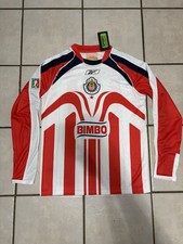 Chivas Del Guadalajara Retro 2006-07 Red Home Long Sleeve Jersey (Sz XL) 