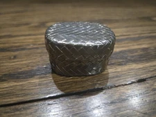 Vintage 925 STERLING SILVER TAXCO MEXICO WOVEN Mini BASKET Pill Box