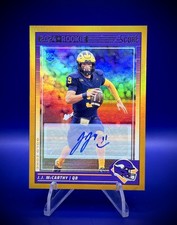 2024 Score - Rookie J.J. McCarthy #304 Gold Zone Signatures /50 Vikings 🙂 Auto