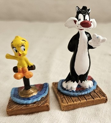 2  WB Miniature Resin Figures Sylvester Tweety Warner Brother Store EX 1994 2''