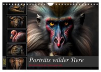 "Calendar 2027 · US Version · Portraits Wild Animals (Wall Calendar 2027 12\" × 8\""