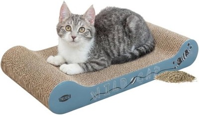 Trixie Katzen Kratzpappe Wild Cat 41x24x7 cm mit Katzenminze Kratzspielzeug