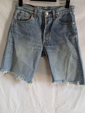VINTAGE Levi's 501 Cutoff Denim Shorts W30 1992 USA Made Light Wash Rare