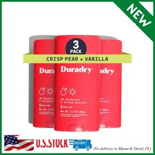 3-Pack Duradry Clinical-Strength Antiperspirant for Women and Men   Clean formul