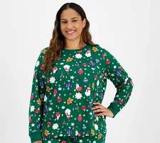 Holiday Lane Women's Ornament Cotton Matching Family Pajamas Top, Multi, Large