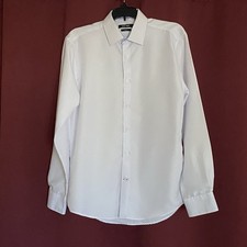 Nine West Men’s White Button Down Dress Shirt SlimFit Size Med - 15-15 1/2 32/33