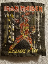 VINTAGE ORIGINAL 80'S IRON MAIDEN SOMEWHERE IN TIME 1986 PATCH, UNUSED, RARE...