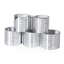 Self Adhesive Mosaic Tiles, 5 x 5 mm Disco Tiles, Square 2360 PCS Silver