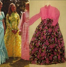 unbranded 1972 Montgomery Ward Prom Dress