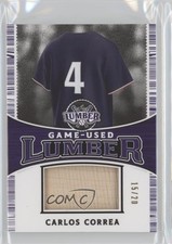 2024 Leaf Lumber Game Used Lumber Relics Purple 15/20 Carlos Correa #GUL-17 rs2