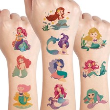Mermaid Temporary Tattoo for Kids - 86 Styles Mermaid Temporary Tattoos for G...