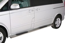 Schwellerrohre oval mit Tritt für Mercedes Viano W639 Bj.10- Edelstahl mit TÜV