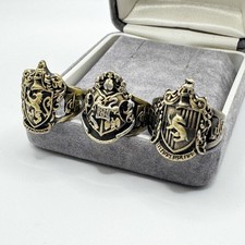 Konvolut Restposten Harry Potter Messing getönt Siegelringe Hogwarts Haus Wappen