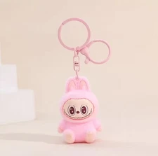 Cute Setting Down Doll Plush Keychain - Pink 