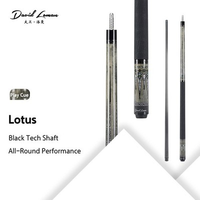 DAVID LOMAN Lotus 147cm Carbon Fiber Pool Cue Black Tech Shaft Black Tech Shaft