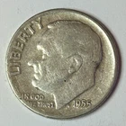 1955-P Roosevelt Dime 90% Silver U.S. 10c Coin Circulated as Pictured - 06
