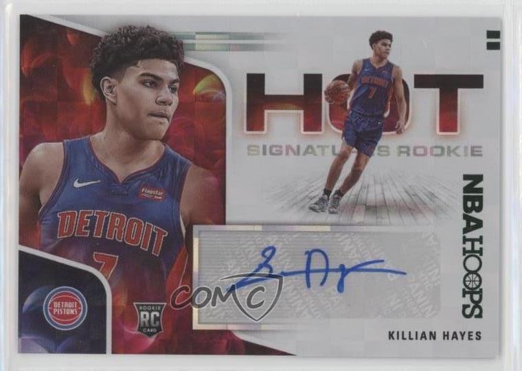 2020 Panini NBA Hoops Hot Signatures Rookies Killian Hayes #HR-KHY Auto RC j6a