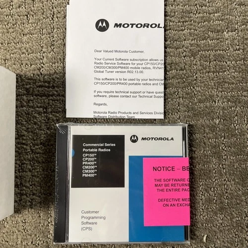 Motorola CPS CD Software Commercial Series CP150 CP200 PR400 CM300 New!