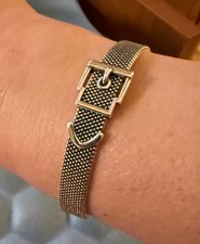 Vintage Buckle Cuff Bracelet | 925 Sterling Silve  | Adjustable Cuff