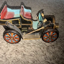 TIN LITHO TOY CAR LEVER ACTION MASUDAYA MODERN JAPAN 1950'S Antique