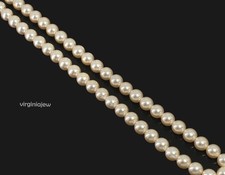 Natural Genuine South Sea "Heuksando" Light Gold 8.00 MM Round Pearl Strand 15"