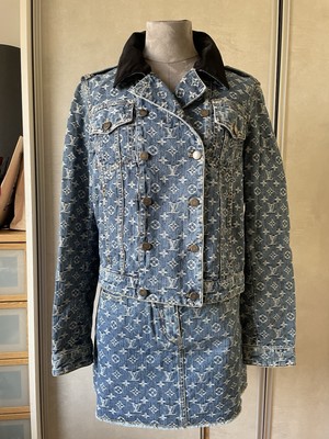 LOUIS VUITTON Set Jacke und Rock Monogramm LV Logo.