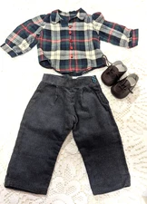 American Girl Molly's After School Outfit w/Molly's Brown Oxfords! EUC!