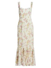 NEW, REFORMATION Irisa Floral Flounce Maxi Dress in Posy Sz 6 MD1704