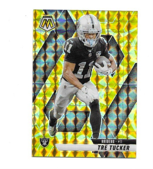 Tre Tucker 2025 Panini Mosaic Reactive Yellow Prizm #218