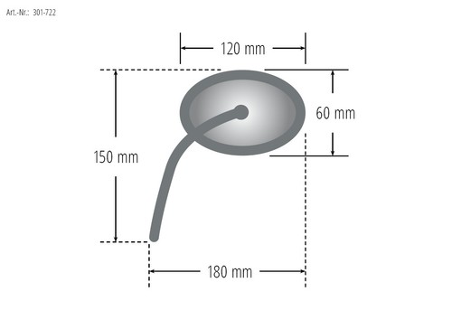 Agila Mirrors (Pair) for Harley-Davidson, Hinge Joint -Chrome - Shin Yo 301-722 - Picture 5 of 5