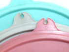 Lot of 8 Vintage TUPPERWARE LID / SEAL #227 C TAB Gray Rose blue Lime Beige blue — photo 2