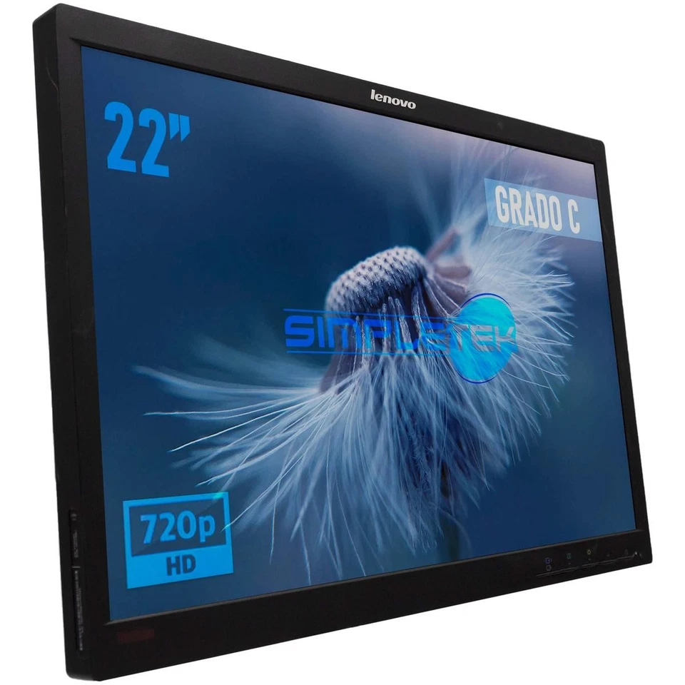 LENOVO LT2252P LCD Monitor Screen 22" Wide 16:9 VGA DVI-I DISPLAYPORT - Image 2 of 4