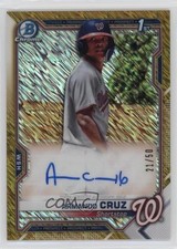 Armando Cruz Bowman Chrome 2021 Gold Refractor /50 Auto