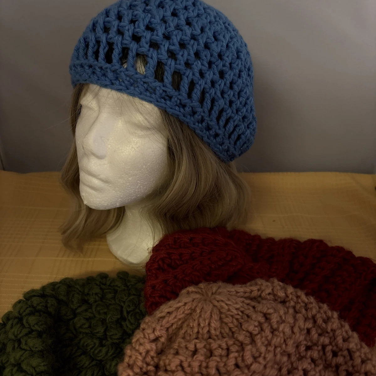 Vtg Handmade Italian‎ Wool Hat Crochet Pearl Trim Net Overlay 1960s Mod Style Crocheted 1960s Vintage Hats for Women for sale | eBay main image 4