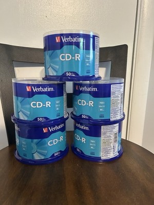 Verbatim CD-R 700MB 52x Recordable Disc - Pack of 50 X (5)=250 Discs