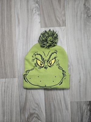 How the Grinch Stole Christmas Beanie - Pom Beanie Hat Embroidered Character