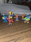 Vintage Sesame Street 6 Piece Figurine Lot Mattel Jim Henson