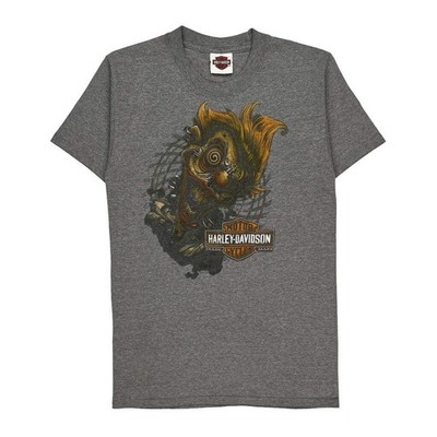 St. Charles Harley Davidson Graphic T-Shirt - XS Gray Cotton